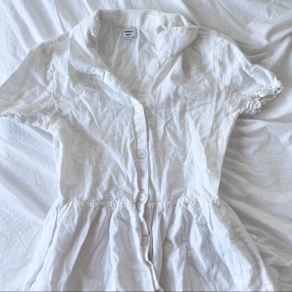 ✨ Sunday Best Button-Down Dress White